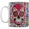 Grindstore Sugar Skull Carnival Mug for Tea or Coffee White