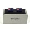 Onyx - Art Cufflinks - New Zealand Flag