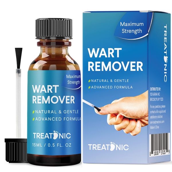 Treatonic Wart Remover Liquid: with 14% Salicylic Acid, Effective Wart Removal for Common Warts, Face Wart, Genital Wart, Plantars Wart, Fast-Acting Wart Remover