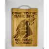 darth vader laser engraved cuttingboard Christmas gift kitchen pop