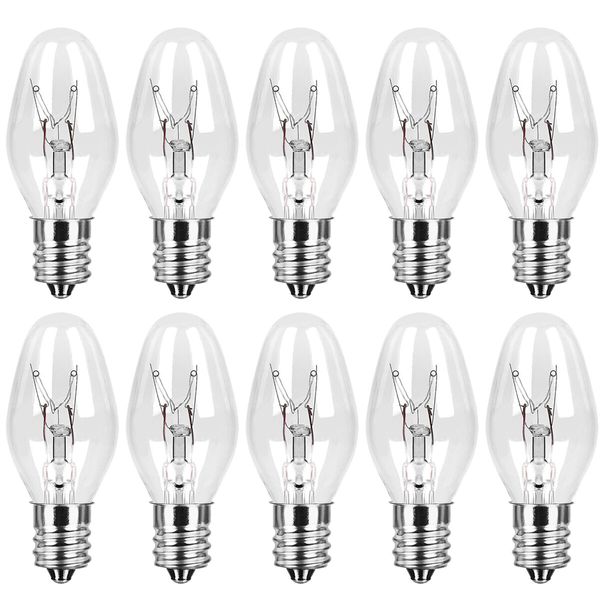 Highest Quality (10 Pack) 15 Watt Night Light Bulbs Fits Plug-In Scentsy Warmer