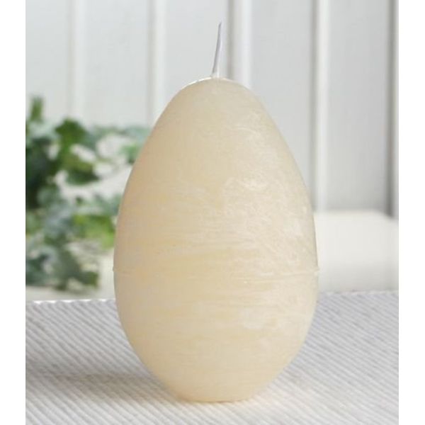 Rustic Egg-Shaped, Coloured Medium Approx. 9 x 6 cm, Cream