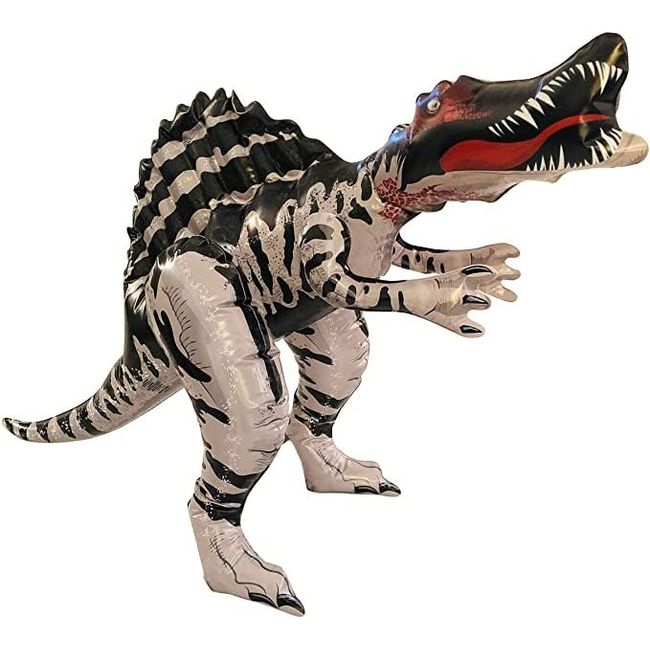 Universal Specialties Giant 48 Inch Long Inflatable Spinosaurus Dinosaur Inflates to 4 feet Long Huge Pool Summer Birthday Party Gifts for Boys Girls Home Decor Large Blow Up Dino Toys Free Standing