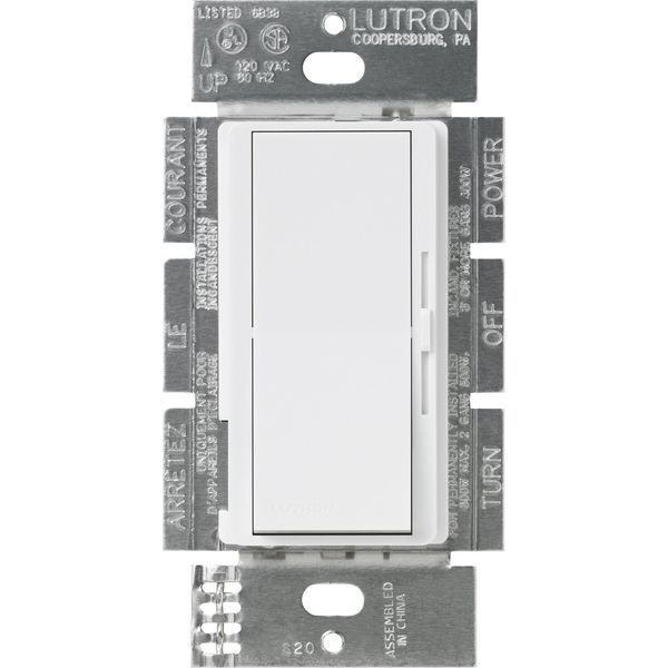 Lutron DVTV-WH Diva 30mA Single Pole 0-10V Fluorescent Dimmer, White