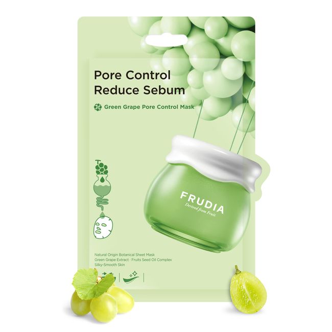 FRUDIA WELCOS Green Grape Pore Control Mask - Hydrating Face Masks Skincare Sheet | Korean Face Mask Sheets Hydrating Face Moisturizer Facial Mask | Moisturizing Face Mask Skin Care (Pack of 10)