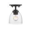 Z-Lite 460F1-BRZ 1 Light Flush Mount, Bronze