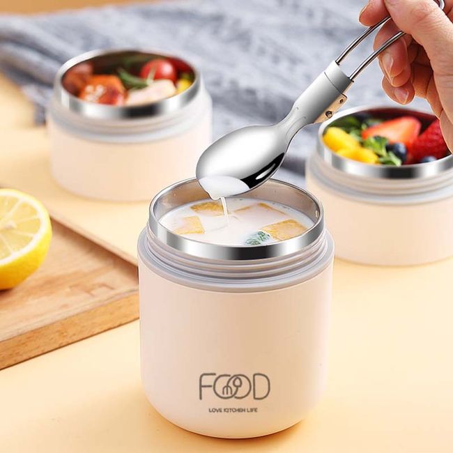 Thermos Containers Microwave Oven Lunch Box Stainless Steel Vacuum Thermal  Lunch Box Insulated Lunch Bag Food Warmer Soup Cup