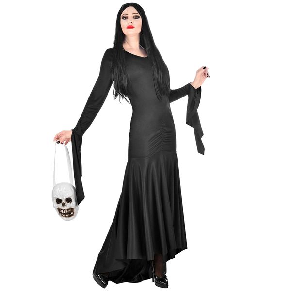 Widmann 01873 Hexe Morticia Costume, Black, L