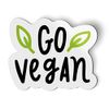 Go Vegan - 5.5" Magnet for Car Locker Refrigerator