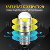 Ruiandsion 2pcs 6V E10 Base LED Upgrade Bulb COB 2W Replacement Headlight Flashlight Torch Bulb, White