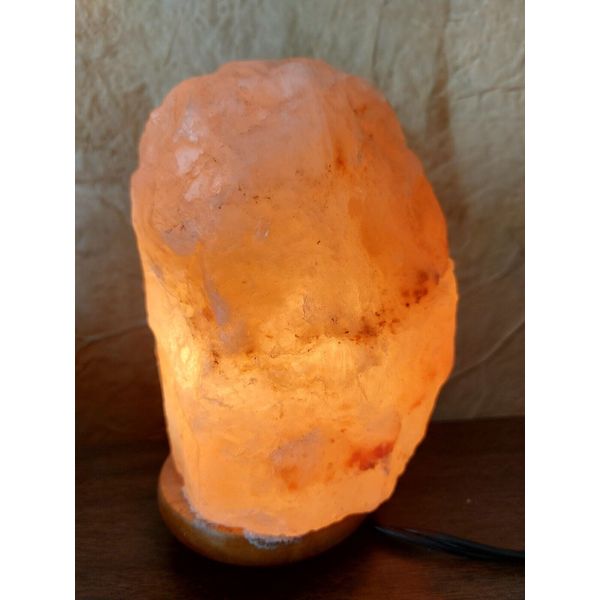 Himalayan Crystal Rock Salt Lamp Pink Meditation Energy Office Home Decor Light