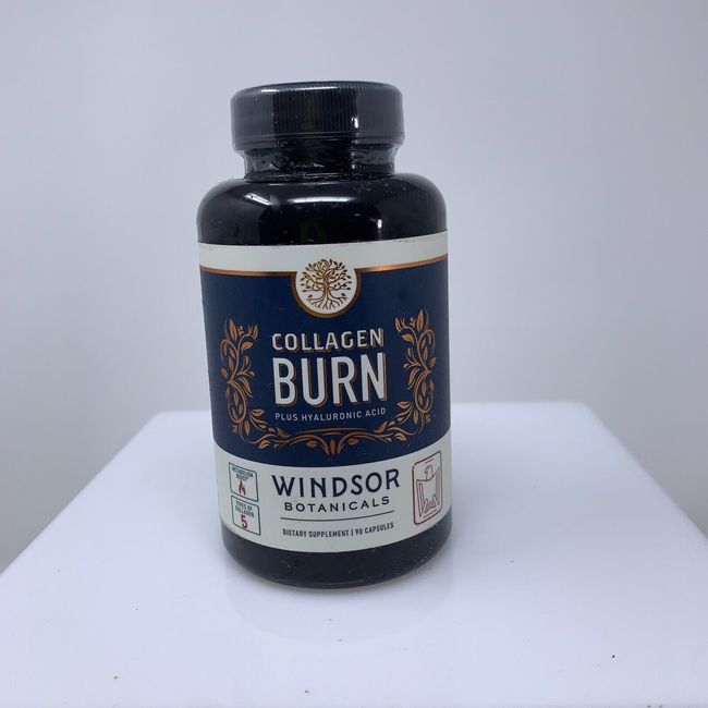 Windsor Botanicals Collagen Burn Plus Hyaluronic Acid 90 Capsules Exp 10/24