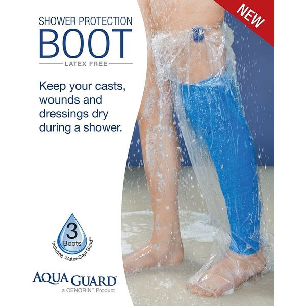 AquaGuard Shower Protection Boot - 3 Boots Per Pack