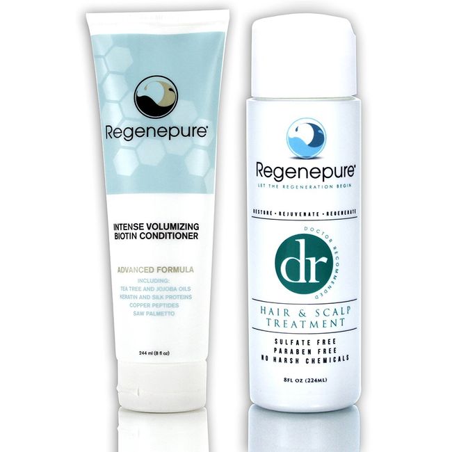 REGENEPURE - DR Shampoo, 8 Ounces + Biotin Conditioner, 8 Ounces