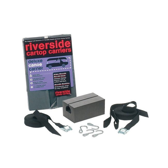 Riverside 7" Deluxe Canoe Carrier Kit, Black (068744)