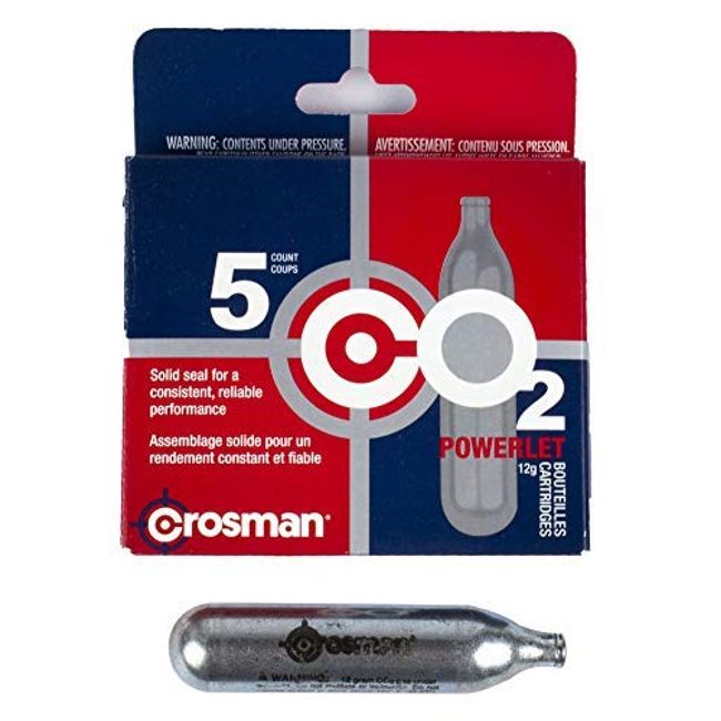 Crosman 5-Count CO2 Cartridges For Air Rifles And Air Pistols