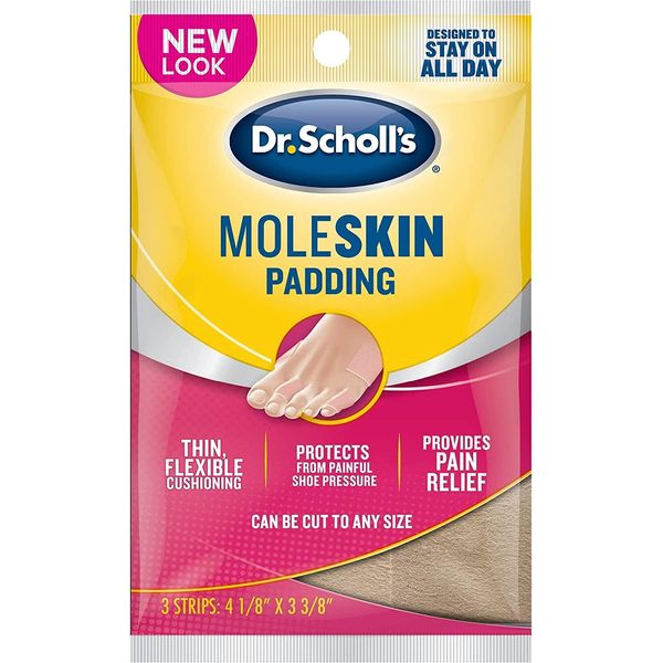 Dr. Scholl's Moleskin Plus Padding Corn & Calluses Pain Relief Soft 3ct 2 Pack