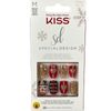 NEW Kiss Nails Special Design Glue Press Manicure Medium Nutcracker Christmas