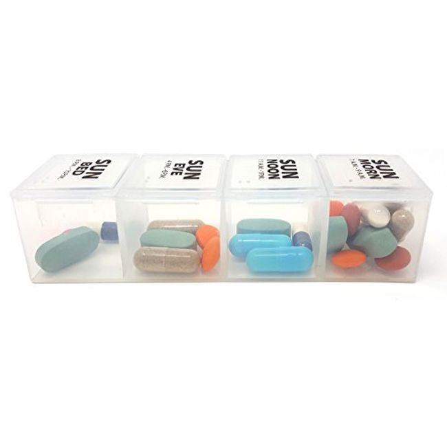 MedWrite Jumbo 4X a Day Weekly Pill Organizer in Storage Tray