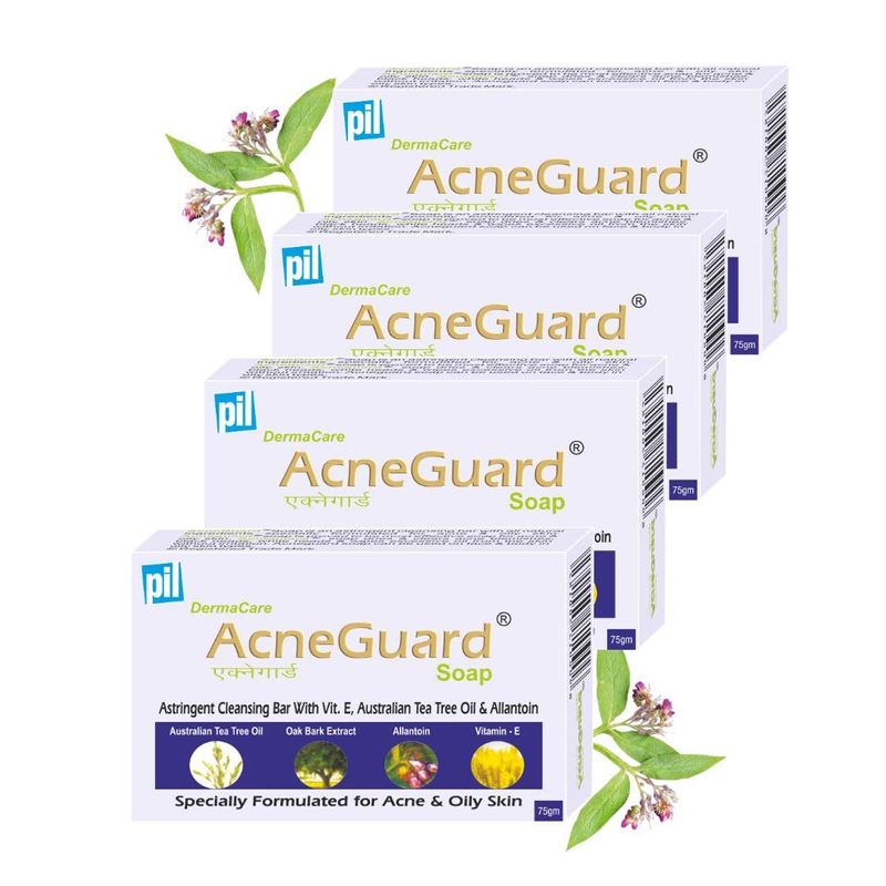 Pil Acneguard Soap | Clears Acne, Pimples, Clogged Pores | For Face And ...