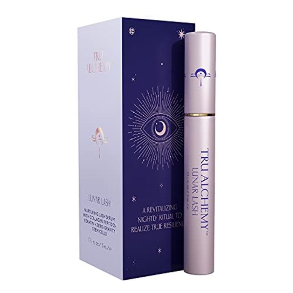 Lunar Lash by Tru Alchemy - Lash Boost Serum for Longer Voluminous Lash Lengthening Eyelash Repair - Lash Serum Lash Primer - Lash Conditioner & Enhancing w/Keratin, Collagen, & Hyaluronic Acid - 3ml