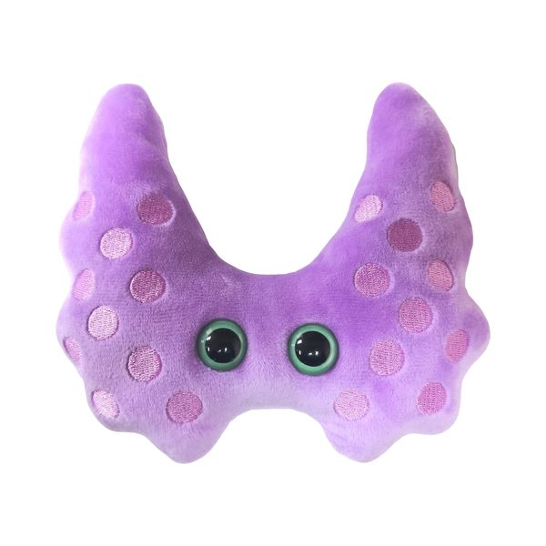 GIANTmicrobes Thyroid Plush-Educational Anatomical Organ Toy, Get Well Gift for Thyroid Illness and Post-Surgery, Graves’, Hashimoto’s disease, Unique Gift for Students, Educators and Endocrinologists