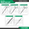 52 Pcs Practice Suture Kit W/Pad Student Training Medical Veterinary German Gr