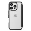 PG-24BGF01BK Glass Flip Case for iPhone16Pro iPhone 16Pro [Black]