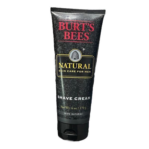 Burts Bees Natural Skin Care for Men Shave Cream 6oz New No Parabens/Phthalates