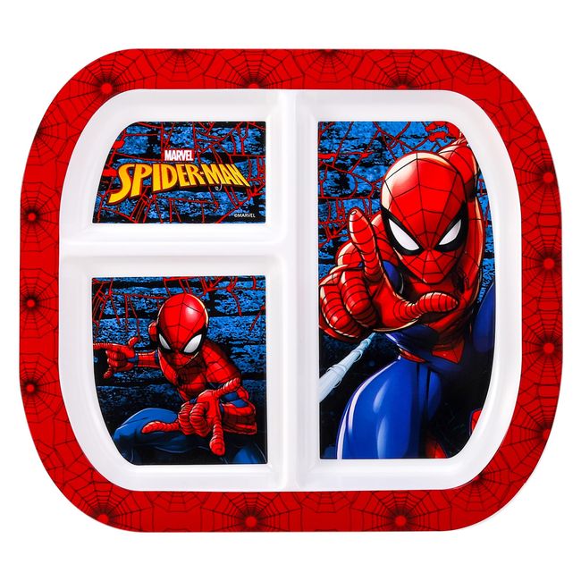 Zawadi Global Spiderman 3 Section Childrens Kids Toddlers Divided Breakfast Lunch Dinner Plate