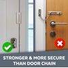 2 Pack Satin Nickel Door Lock Reinforcement Security Child Proof Lock