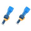 AXEN ON-Off Switch Bite Valve Tube Nozzle Replacement for Hydration Pack Bladder (Blue, 2 in 1 Pack)
