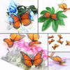 AQUEENLY Monarch Butterfly Decorations, 4.72'' Orange Premium Artificial Monarch Butterfly to Decorate for Craft, Home, Wall, Wedding, Party (12 Pcs)