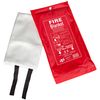 QUICK RELEASE FIRE BLANKET 1M X 1M SOFT CASE FOR HOME OFFICE CARAVAN SAFETY UK