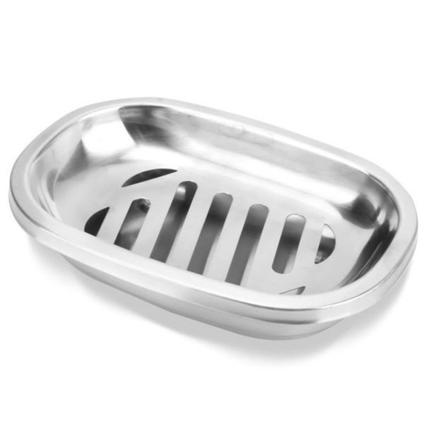 Copeflap Soap Rest Stainless Steel Soap Case Soap Dish Soap Tray Drainer (Silver)