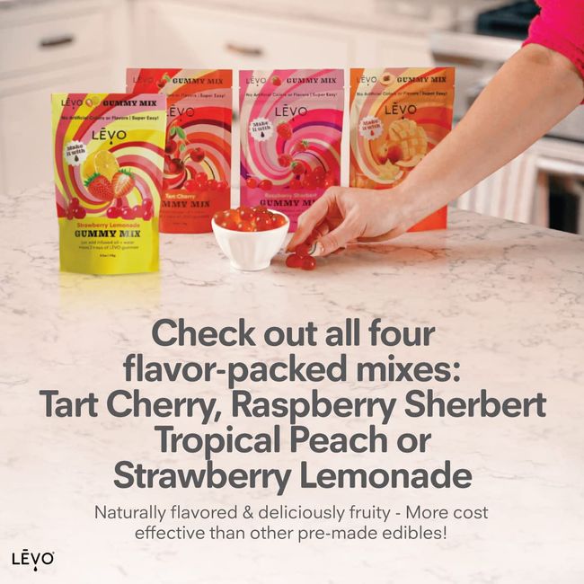 Lot of 2 - LEVO Gummy Package Mixes Flavor Raspberry Sherbert 6.3