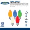 Novelty Lights 25 Pack C9 Ceramic Outdoor Christmas Replacement Bulbs, Red, E17/C9 Intermediate Base, 7 Watt