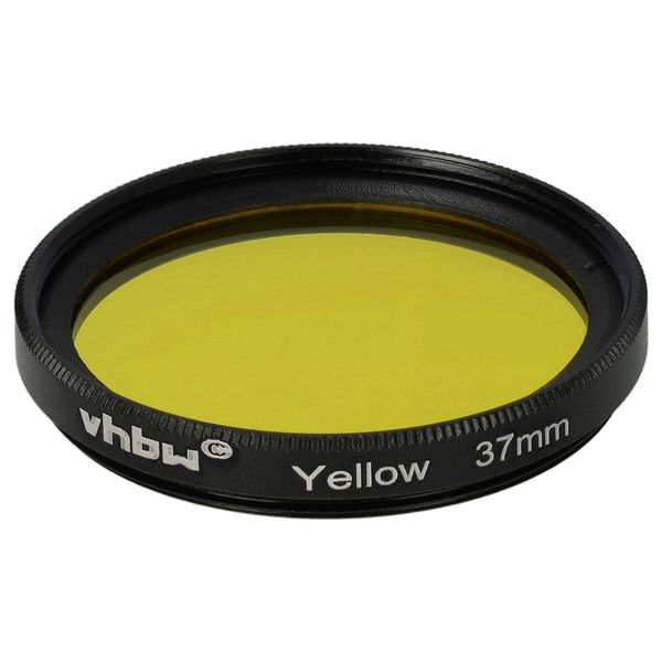 vhbw Universal Farbfilter gelb für Kamera Objektive mit 37mm Filtergewinde - Gelbfilter