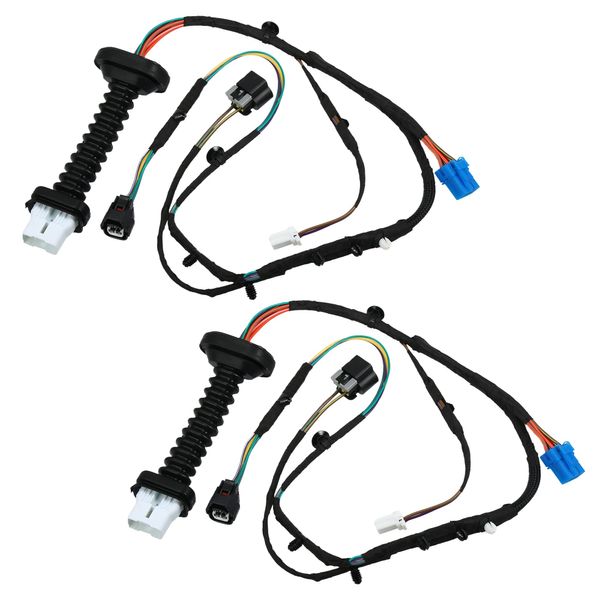 X AUTOHAUX 2pcs Rear Door Harness with Connectors for Dodge for RAM 1500 2500 3500 4500 5500 56051931AA 56051931AB 56051694AA 645-506 Automotive Rear Door Wiring Harness Left Right Side