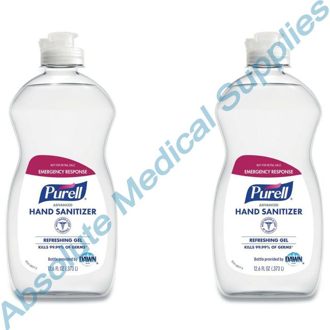 *2-Pack* Purell Advanced Hand Sanitizer 12.6 Oz Gel Flip Top Bottle 9747-12-S