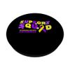 Support Squad Autoimmune Hepatitis Awareness Purple Ribbon PopSockets Swappable PopGrip