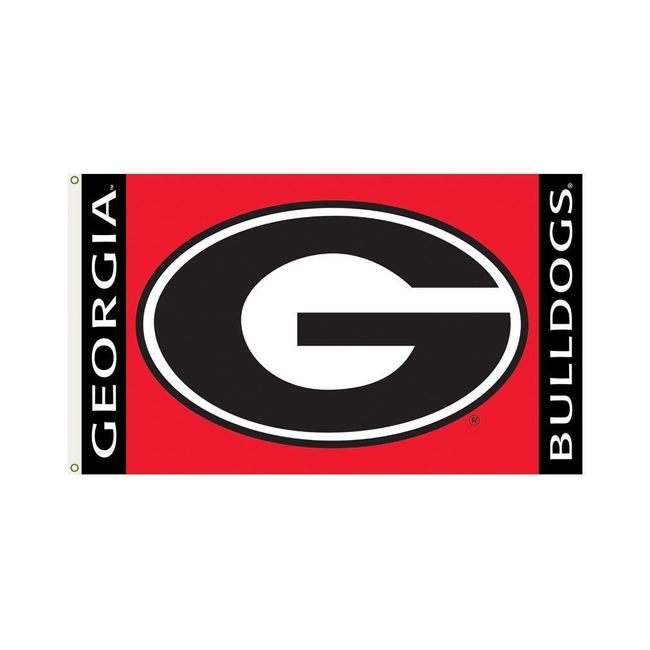 BSI PRODUCTS, INC. - Georgia Bulldogs 3’x5’ Flag with Heavy-Duty Brass Grommets - UGA Football, Basketball & Baseball Pride - High Durability - Designed for Indoor or Outdoor Use - Great Gift Idea