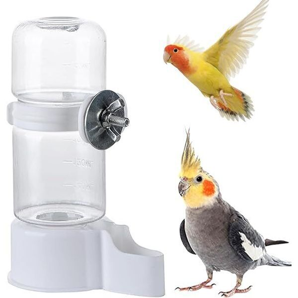 Automatic Pet Bird Water Feeder, Bird Water Dispenser for Cage, Bird Cage Su...