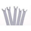 60cm Adjustable Length Invisible Zip - Grey, 5 Pieces