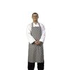 Zodiac A038 Bib Apron, Black and White Check, Size L
