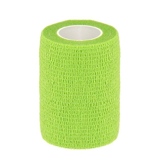 Wrist Taping Protector 24 Pack 7.5cm Cohesive Bandage Wrap Roll Stretch Athletic Sports Elastic for Wrist Ankle Sprain Swelling, 04 Grass Green