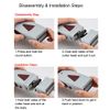 Electric Foil Shavers, Cordless Metal Double Foil Shaver Multifunctional 2 in 1 Foil Trimmer Shaving Machine Clippers for Hair Cutting