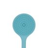 Soft Silicone Back Scrubber Shower Bath Body Brush with Long Handle (Blue)