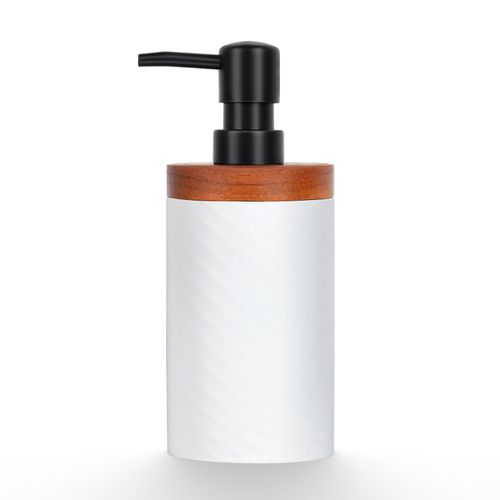 380ml (13oz) Resin Shower Gel Bottles with Pump - 1-Pack Durable Leakproof Bath Containers, Refillable Dispensers for Home, Salon, Bathroom - Eco-Friendly Design & Wide Mouth (BPA Free) White