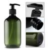 Alledomain 2PCS 300ml/10oz Empty Refillable Plastic Lotion Pump Bottles, Shampoo Body Washing Cream Shower Gel Storage Holder Container Toiletries Liquid Dispenser (Brown)